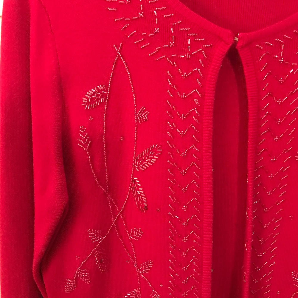 INC beaded sweater set